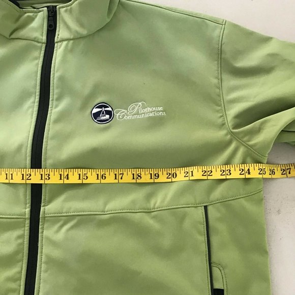 Clique Men's Olive Yacht Logo Zipped Pockets Full Zip Bomber Jacket Size L - Picture 7 of 10